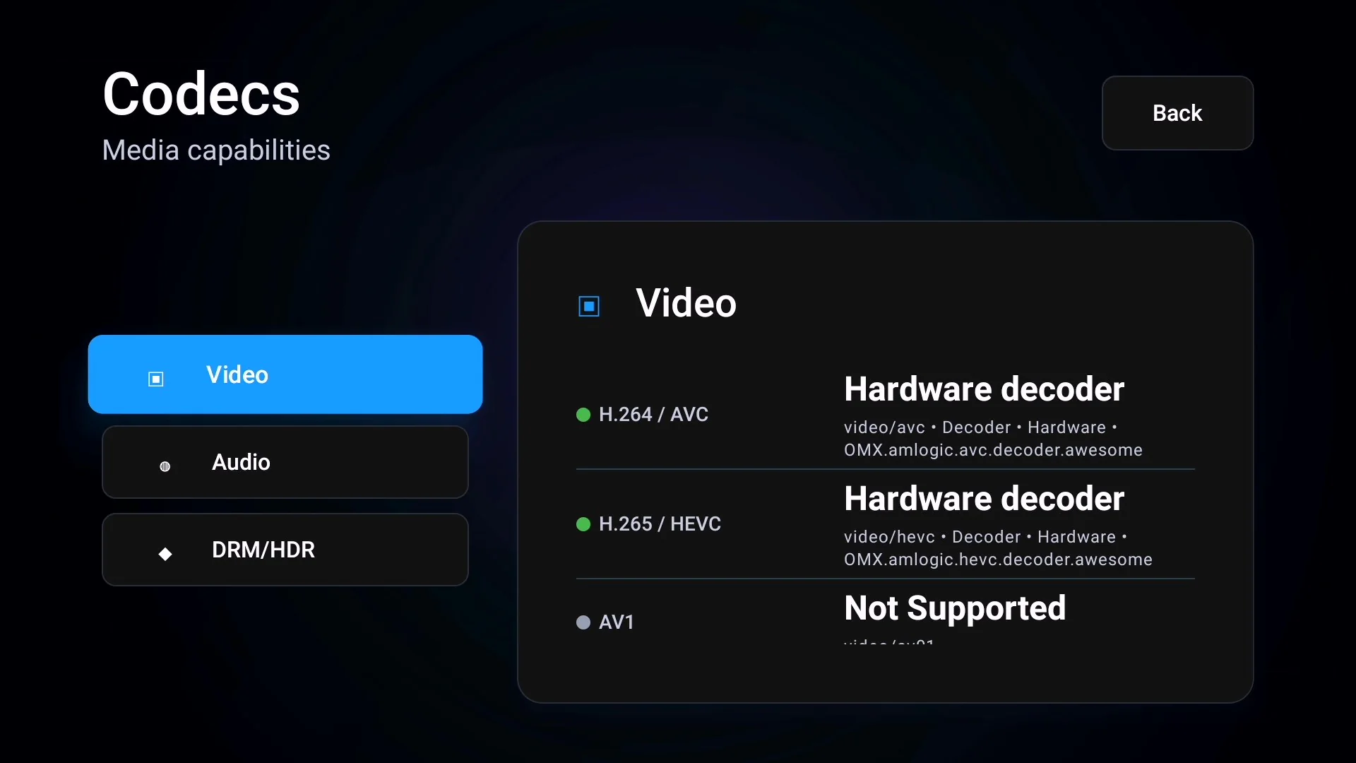 Media codecs